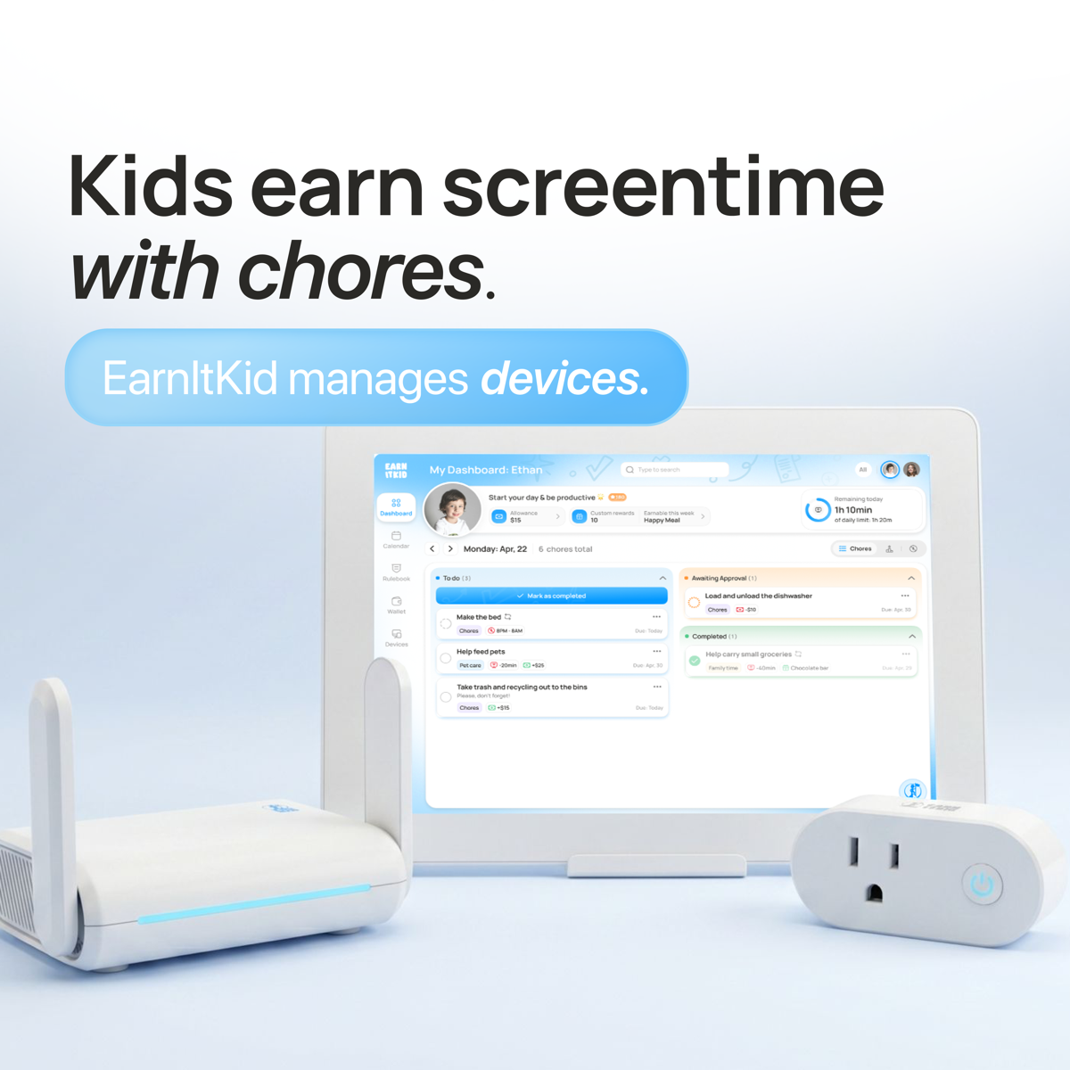 unlisted EarnItKid Family Hub Touchscreen System