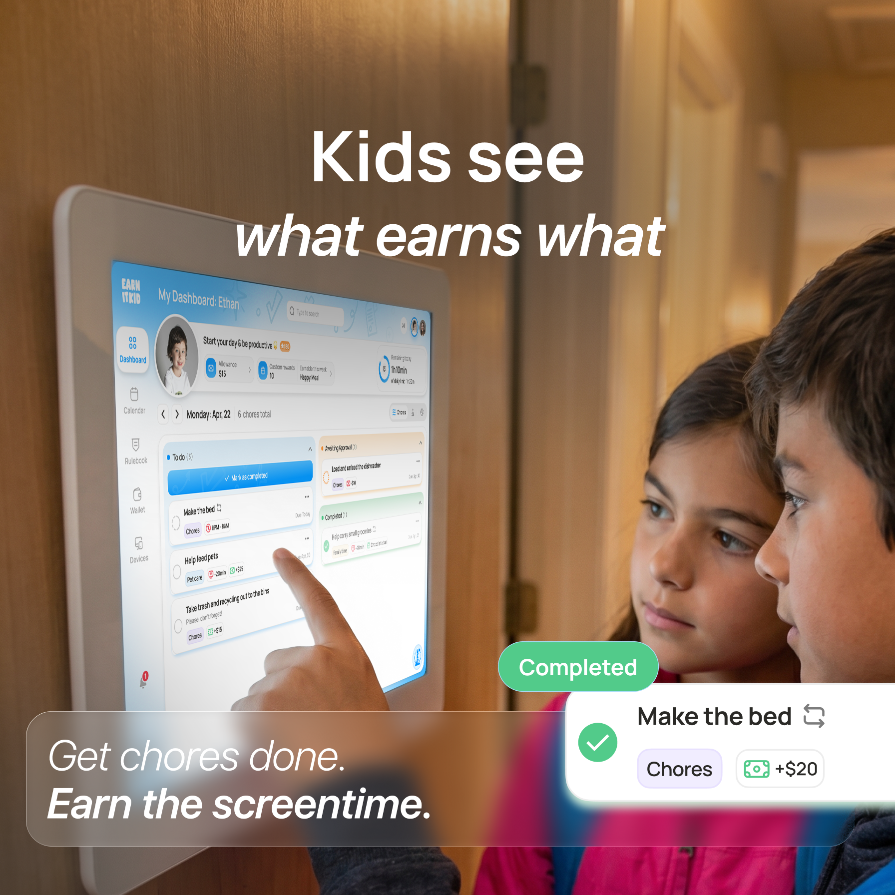 unlisted EarnItKid Family Hub Touchscreen System