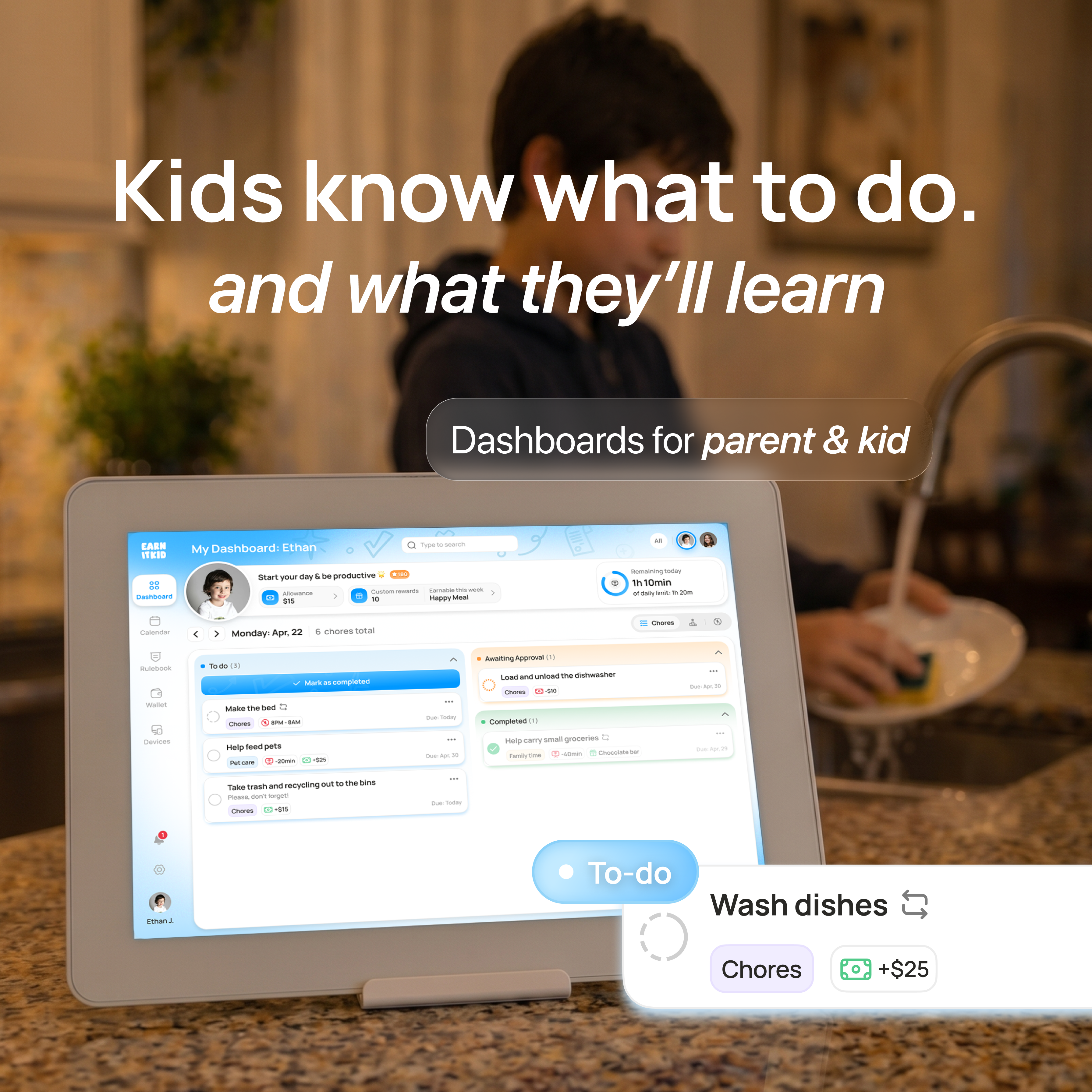 unlisted EarnItKid Family Hub Touchscreen System